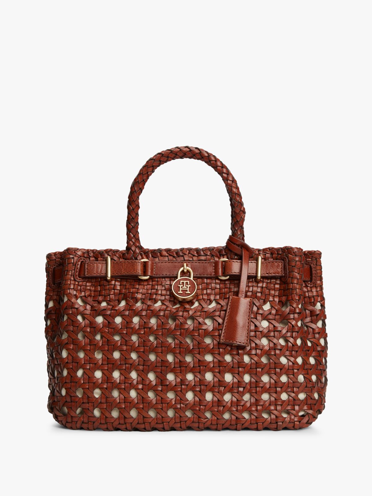 The American Icon Braided Leather Tote Bag — Brown