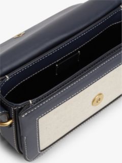 Canvas Leather Trim Crossbody Bag — Multi 4