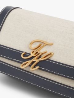 Canvas Leather Trim Crossbody Bag — Multi 5
