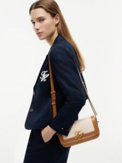 Canvas Leather Trim Crossbody Bag — Multi 2