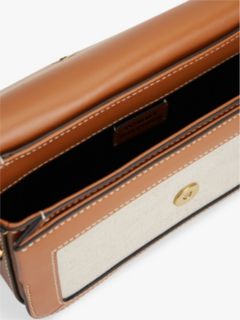 Canvas Leather Trim Crossbody Bag — Multi 4