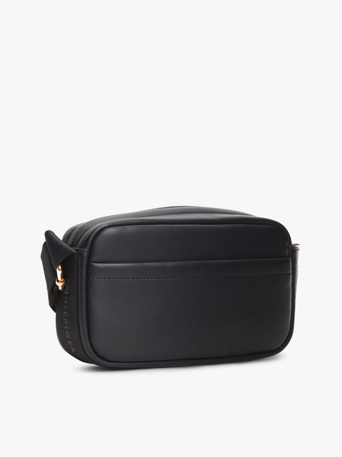 Logo Tape Crossbody Camera Bag — Black