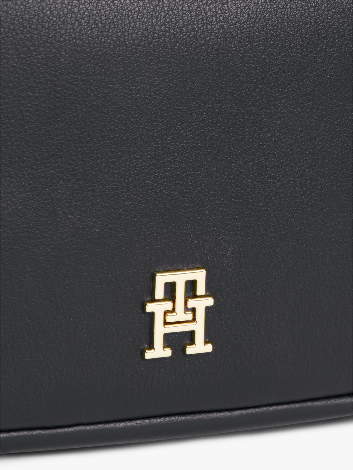 Logo Tape Crossbody Camera Bag — Black