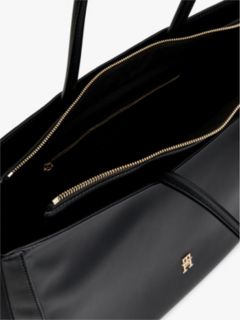 Hilfiger Icon Logo Tape Tote Bag — Black 4