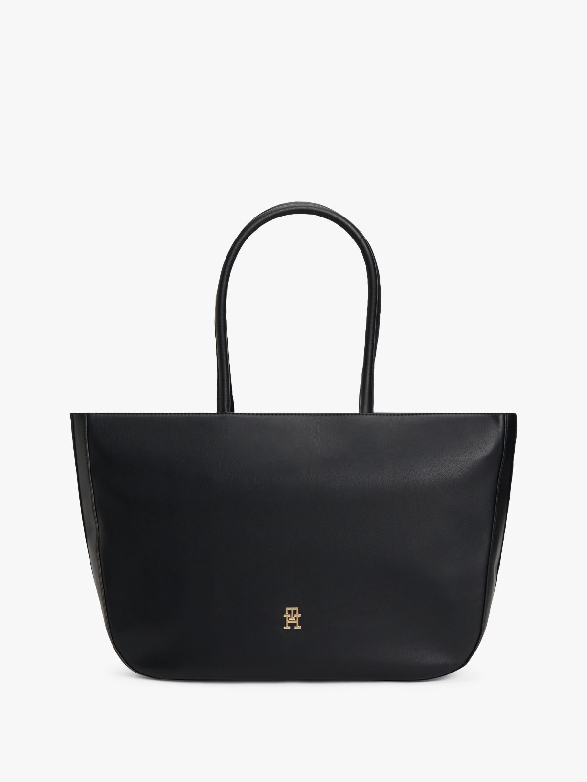 Hilfiger Icon Logo Tape Tote Bag — Black