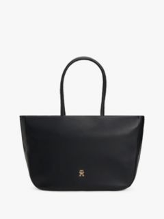 Hilfiger Icon Logo Tape Tote Bag — Black 1