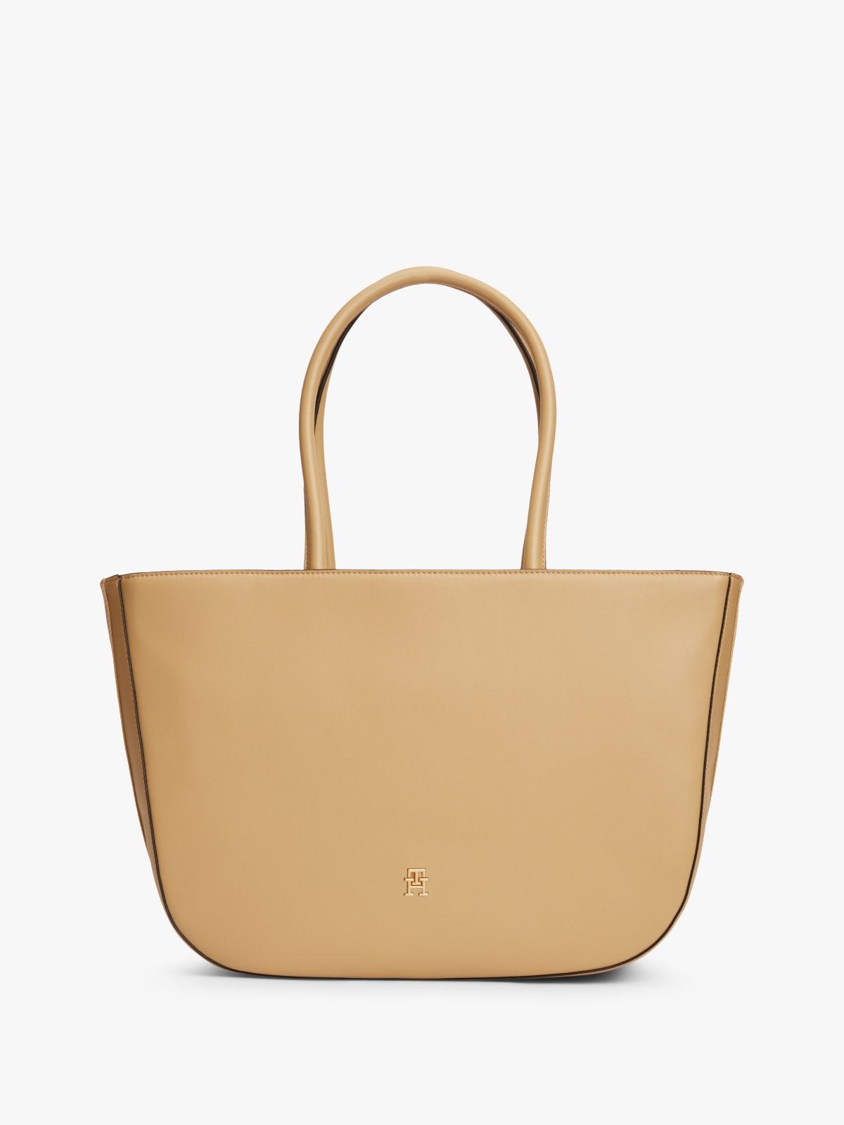 Hilfiger Icon Logo Tape Tote Bag — Khaki