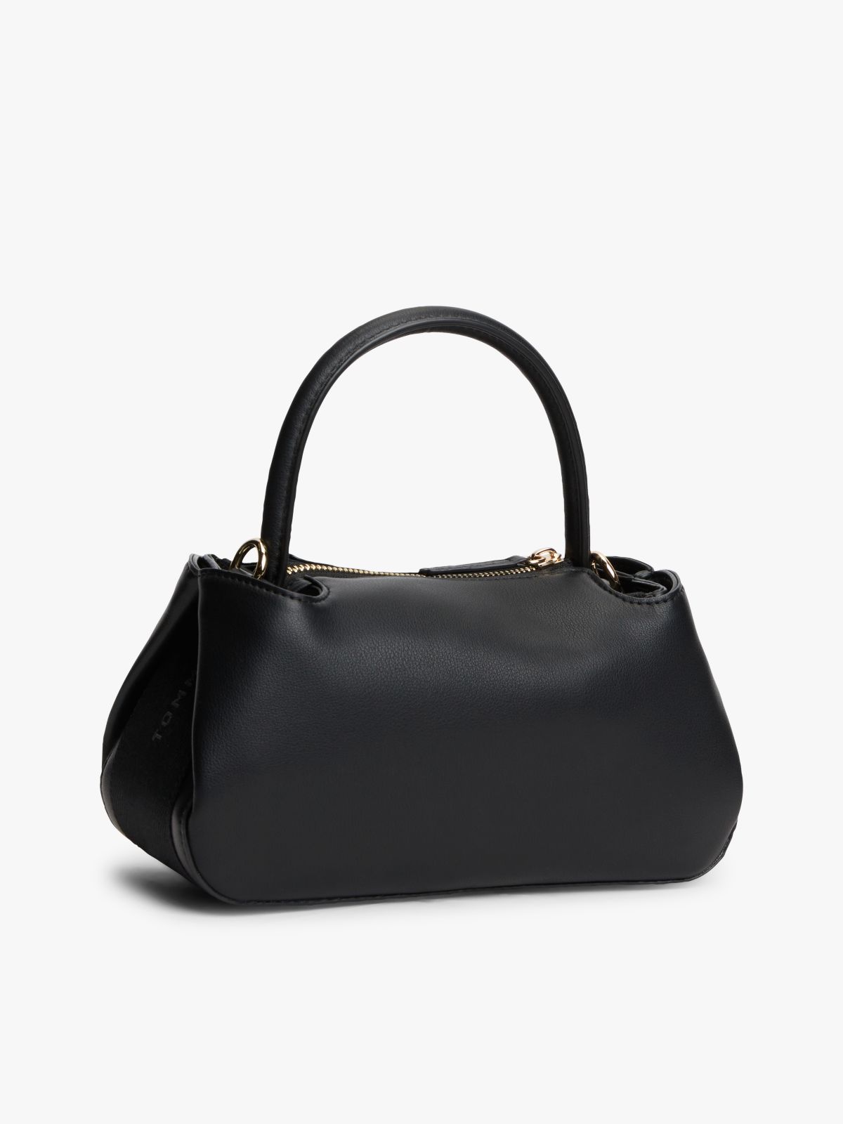 TH Monogram Repeat Logo Satchel — Black