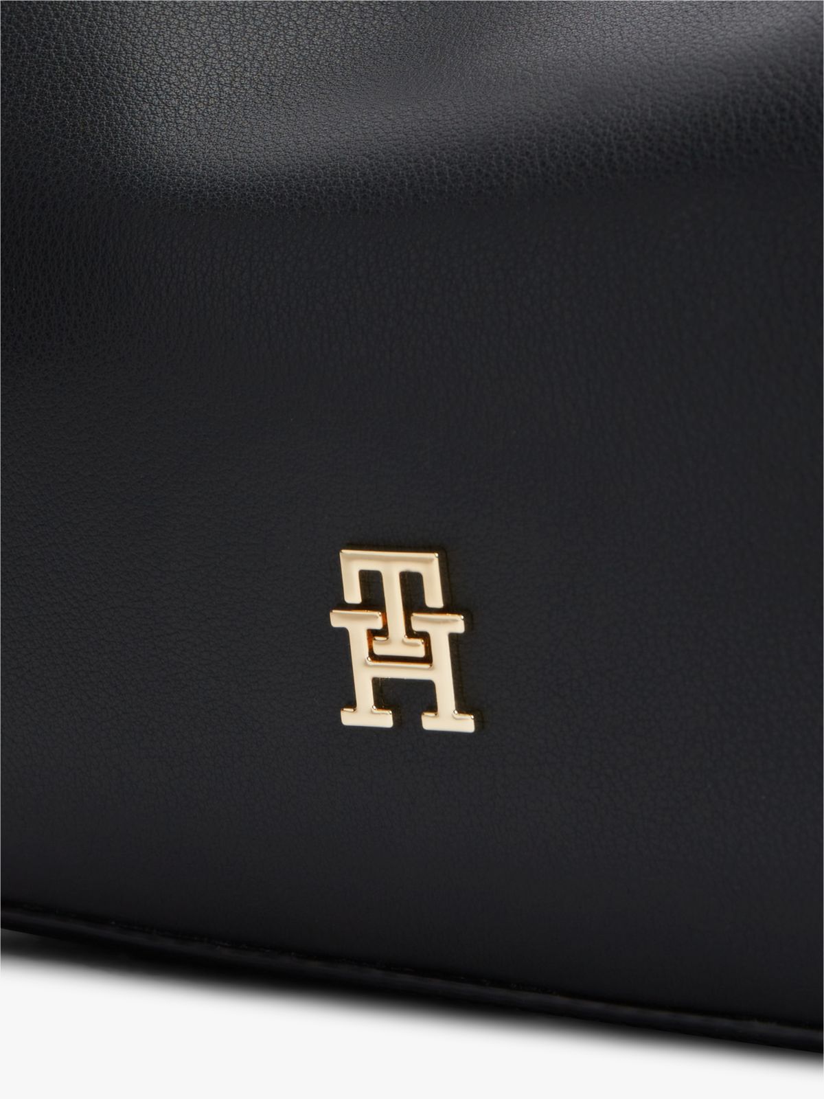 TH Monogram Repeat Logo Satchel — Black