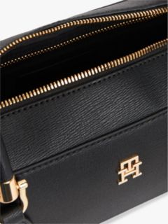 TH Monogram Textured Shoulder Bag — Black 4