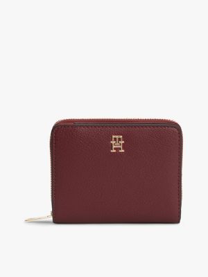 brown portfel hilfiger icon z zapięciem na zamek dla kobiety - tommy hilfiger