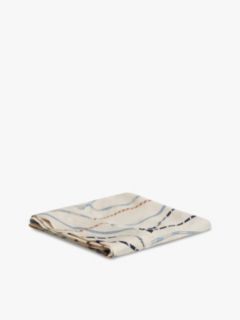 Rope Print Pure Silk Scarf — Beige 3