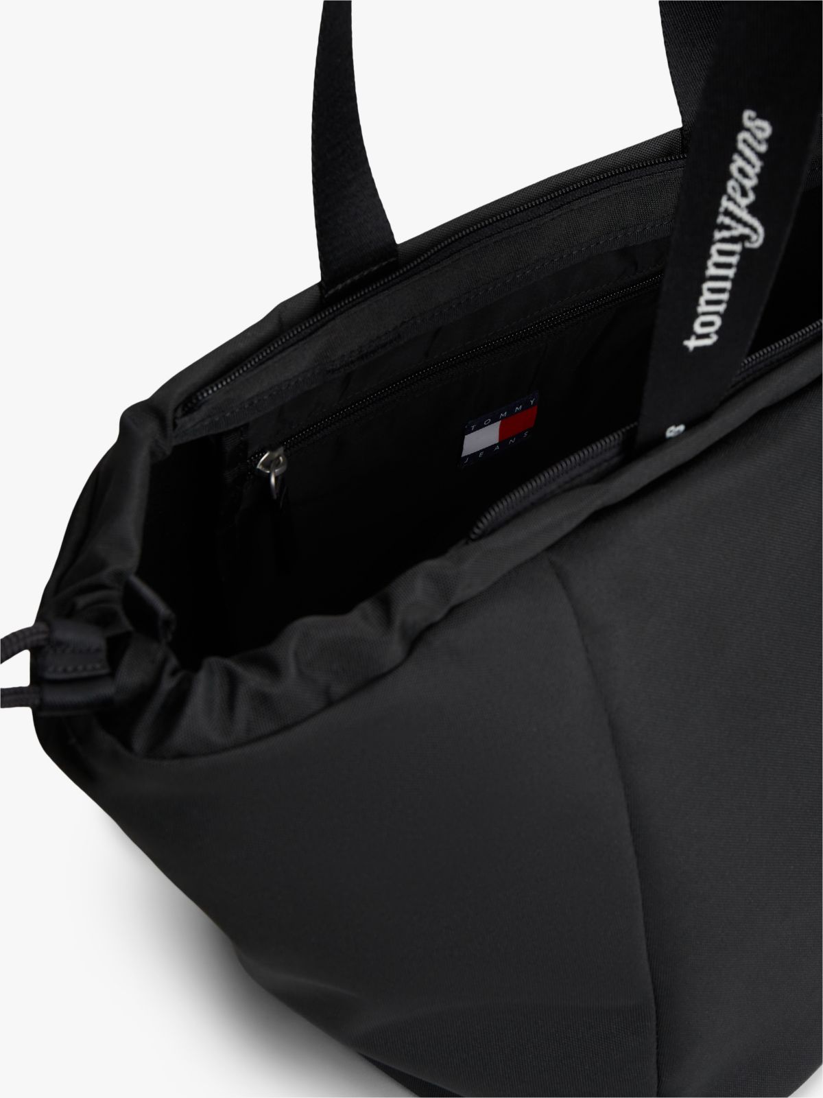 Essential Repeat Logo Tote Bag — Black