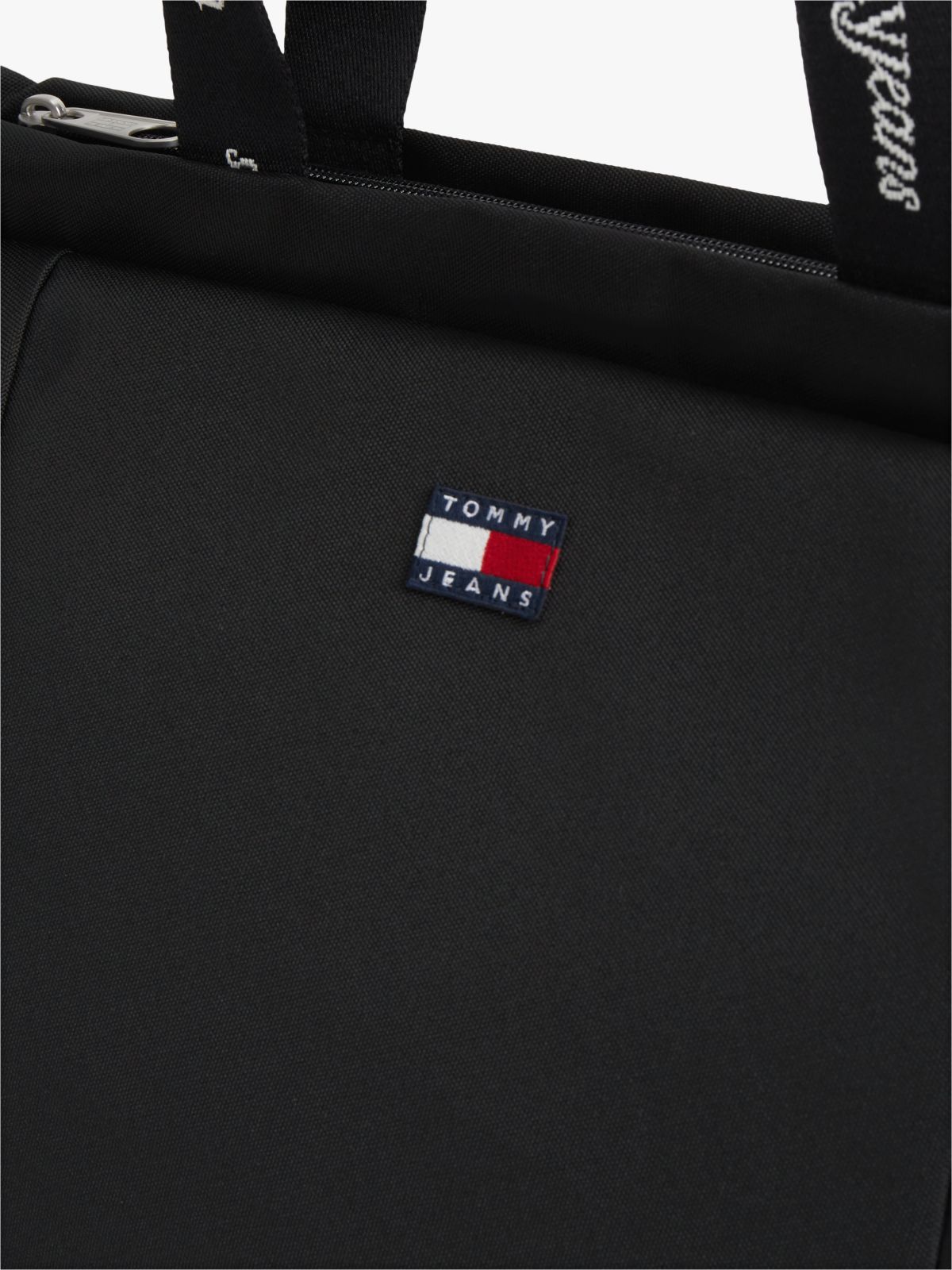 Essential Repeat Logo Tote Bag — Black