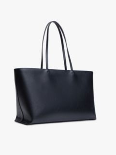 Essential Textured Logo Tote Bag — Black 3