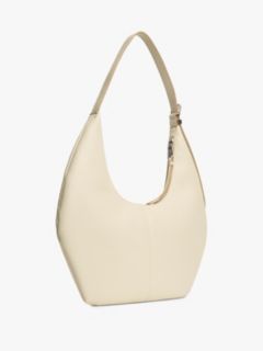 Flag Plaque Slouch Hobo Bag — Beige 3