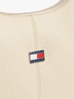 Flag Plaque Slouch Hobo Bag — Beige 5