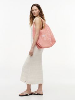 Woven Hobo Bag — Pink 2