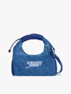 Woven Crossbody Shoulder Bag — Blue 1