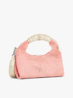 Woven Crossbody Shoulder Bag — Pink 3