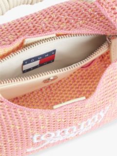 Woven Crossbody Shoulder Bag — Pink 4