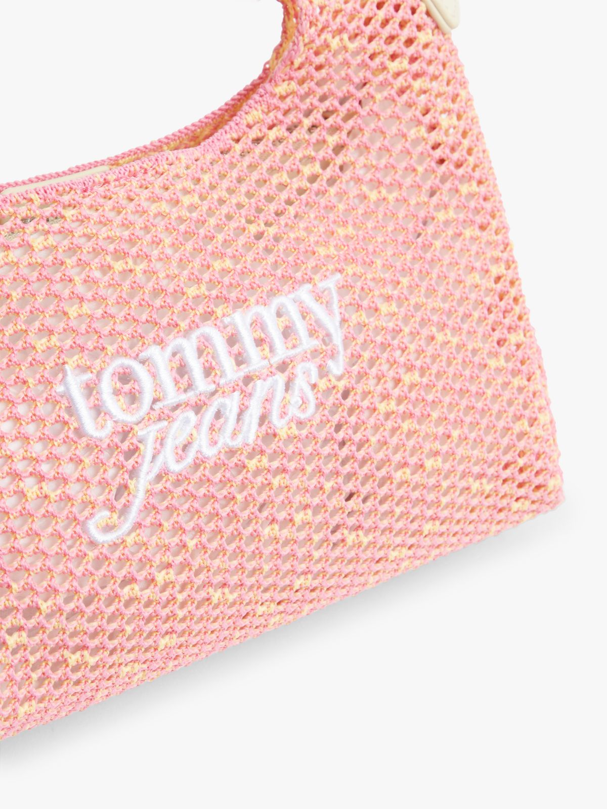 Woven Crossbody Shoulder Bag — Pink