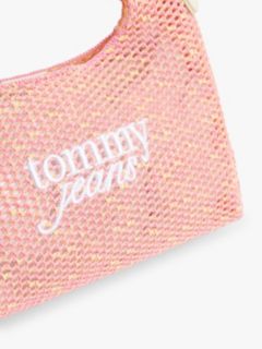Woven Crossbody Shoulder Bag — Pink 5
