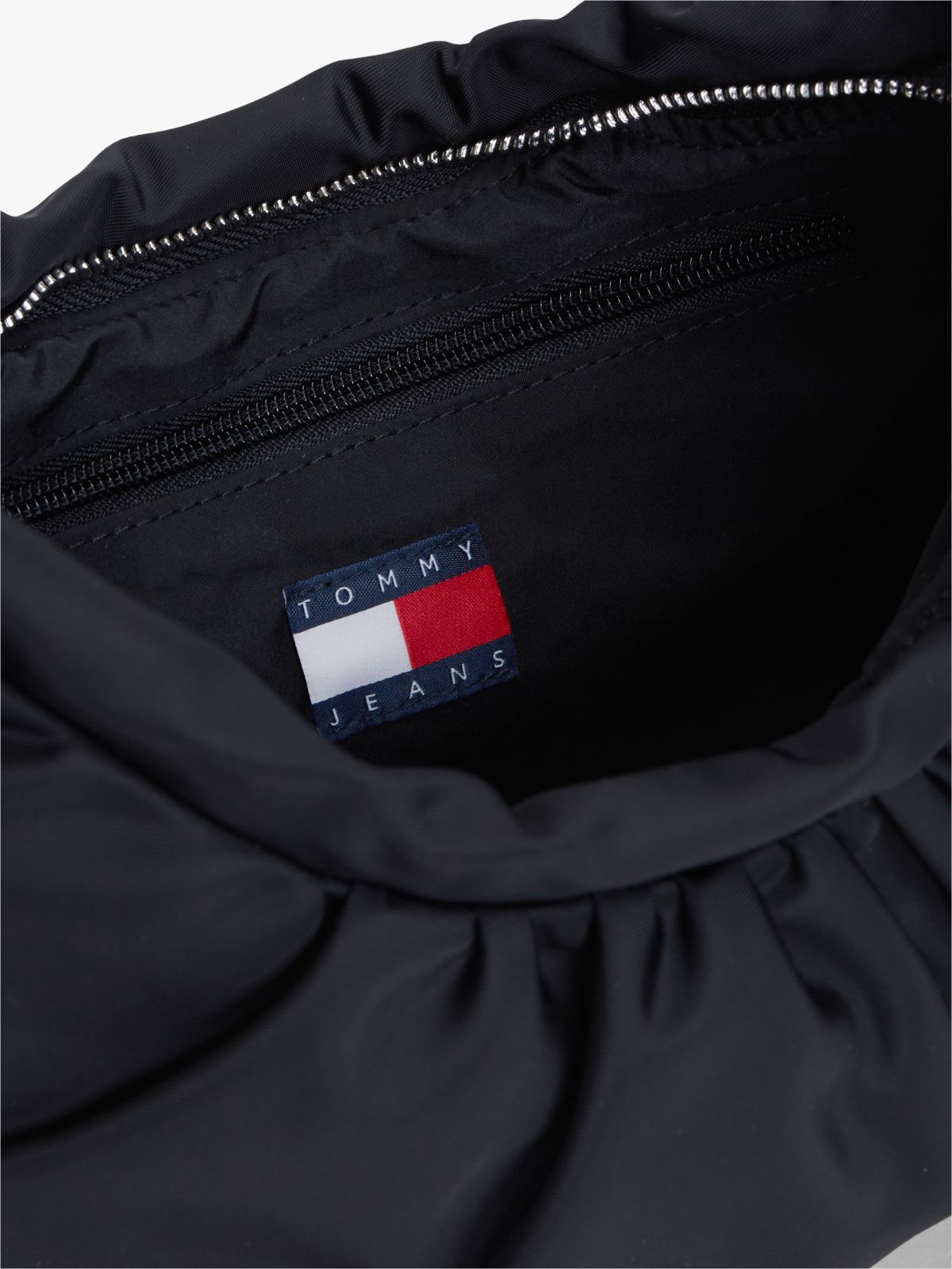 Multi Charm Drawstring Shoulder Bag — Black
