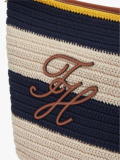 Logo Appliqué Woven Bucket Bag — Multi 5
