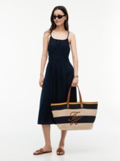 Woven Stripe Logo Appliqué Tote Bag — Multi 2