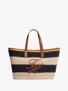 Woven Stripe Logo Appliqué Tote Bag — Multi 1