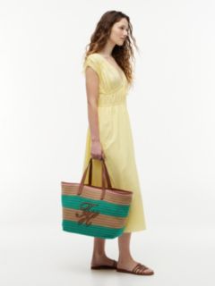 Woven Stripe Logo Appliqué Tote Bag — Multi 2