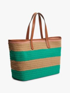 Woven Stripe Logo Appliqué Tote Bag — Multi 3