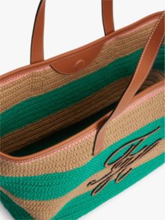 Woven Stripe Logo Appliqué Tote Bag — Multi 4