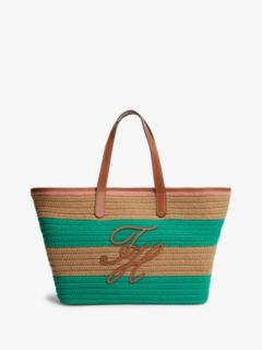 Woven Stripe Logo Appliqué Tote Bag — Multi 1
