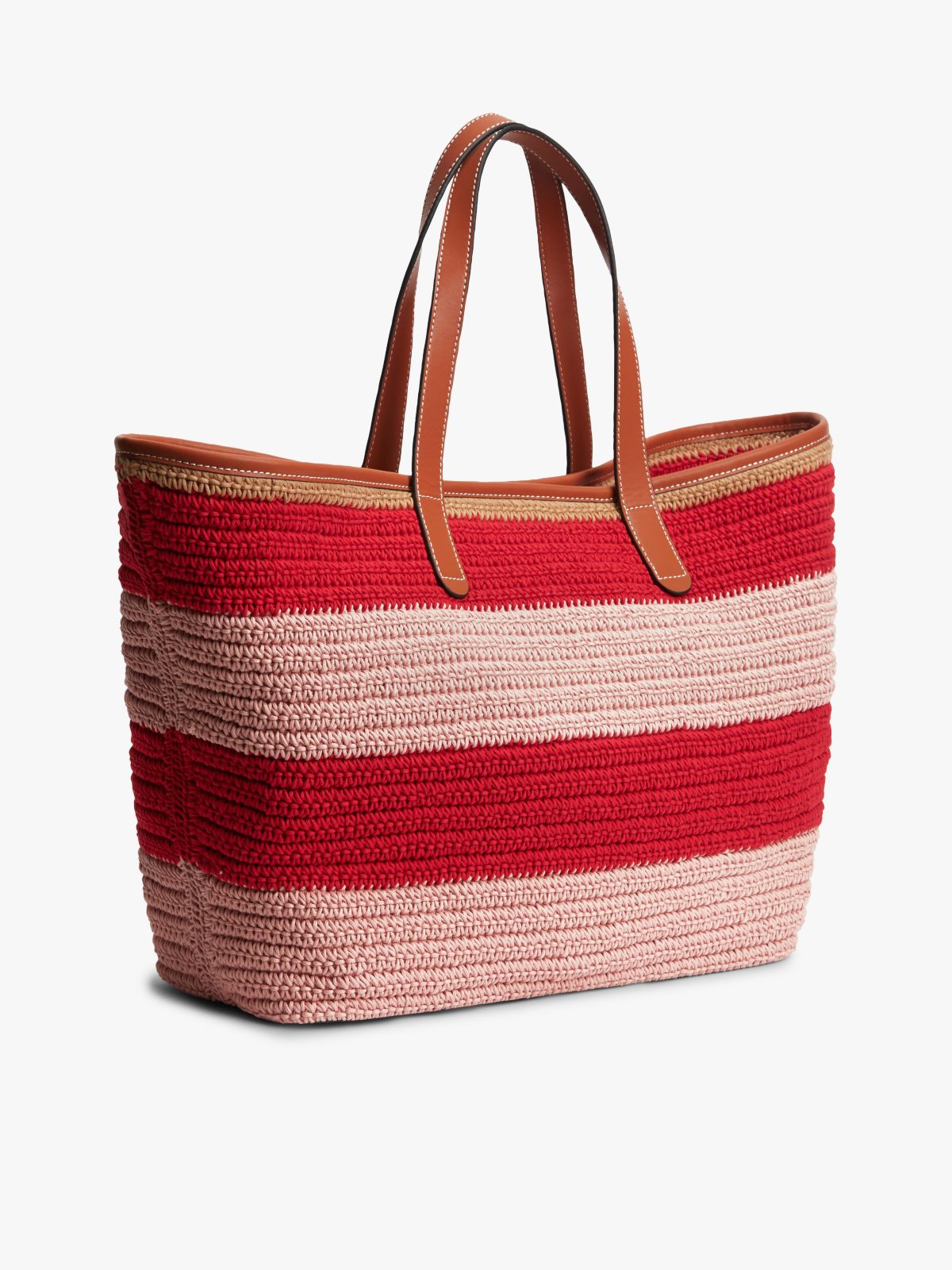 Woven Stripe Logo Appliqué Tote Bag — Multi