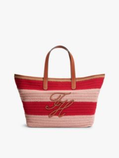 Woven Stripe Logo Appliqué Tote Bag — Multi 1
