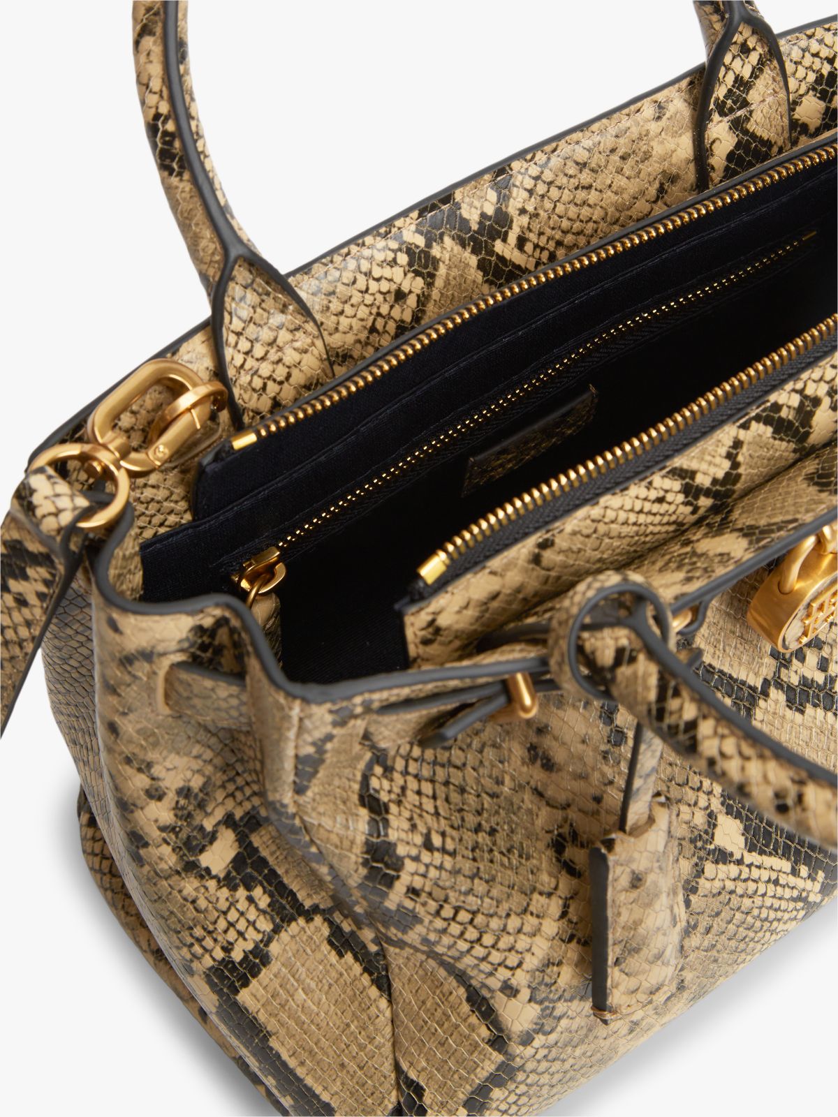 The American Icon Snake Print Leather Tote Bag — Brown
