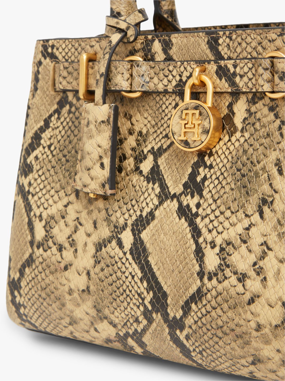 The American Icon Snake Print Leather Tote Bag — Brown