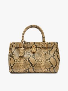 The American Icon Snake Print Leather Tote Bag — Brown 1