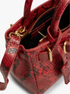 The American Icon Snake Print Leather Tote Bag — Red 4