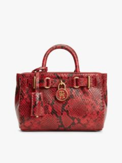 The American Icon Snake Print Leather Tote Bag — Red 1