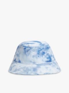 Logo Embroidery Tie-Dye Bucket Hat — Blue 2
