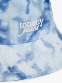 Logo Embroidery Tie-Dye Bucket Hat — Blue 3