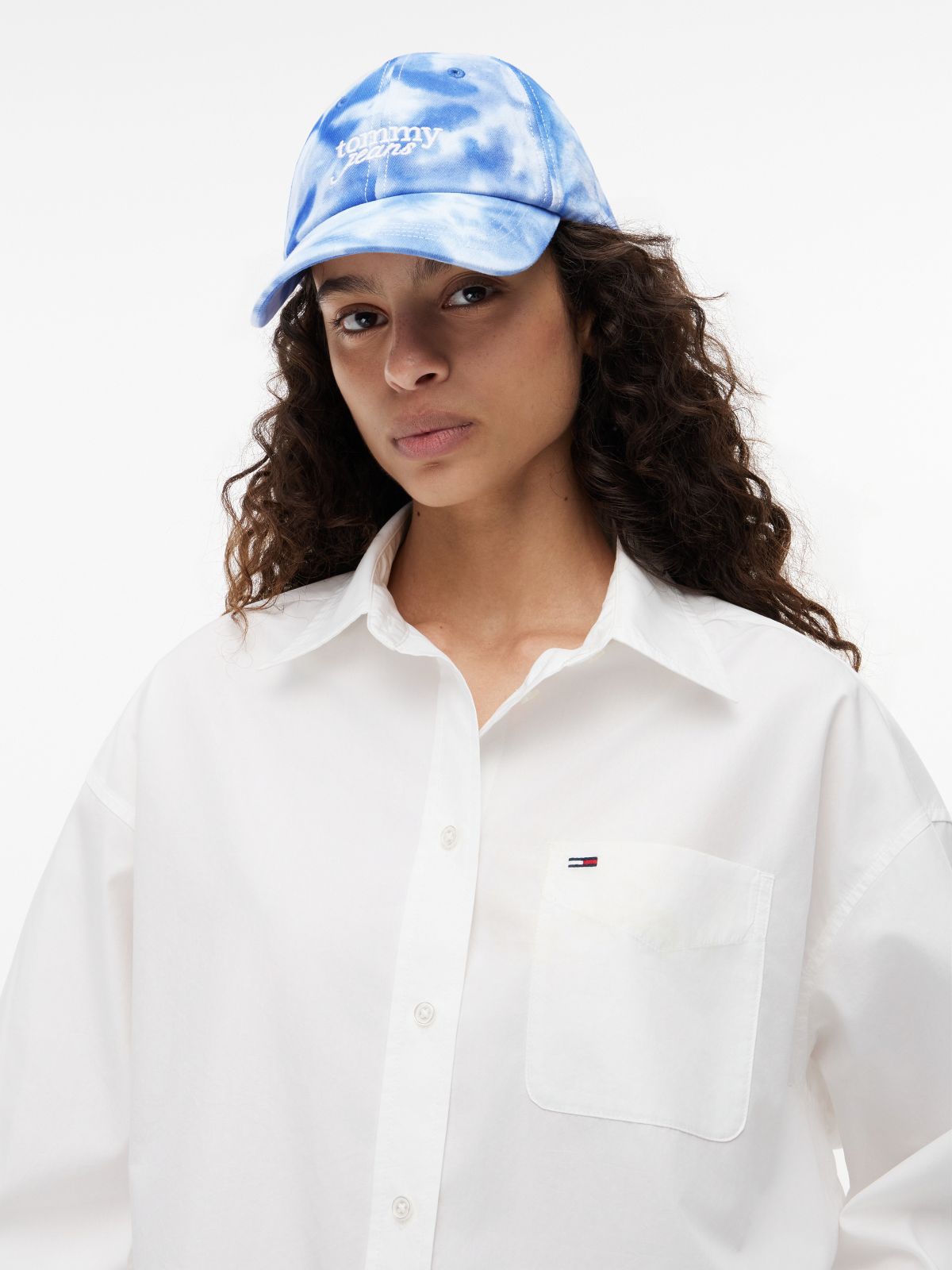 Tie-Dye Logo Embroidery Baseball Cap — Blue