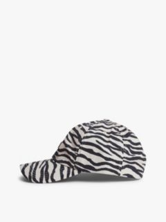 Zebra Print Logo Plaque Baseball Cap — Multi 3