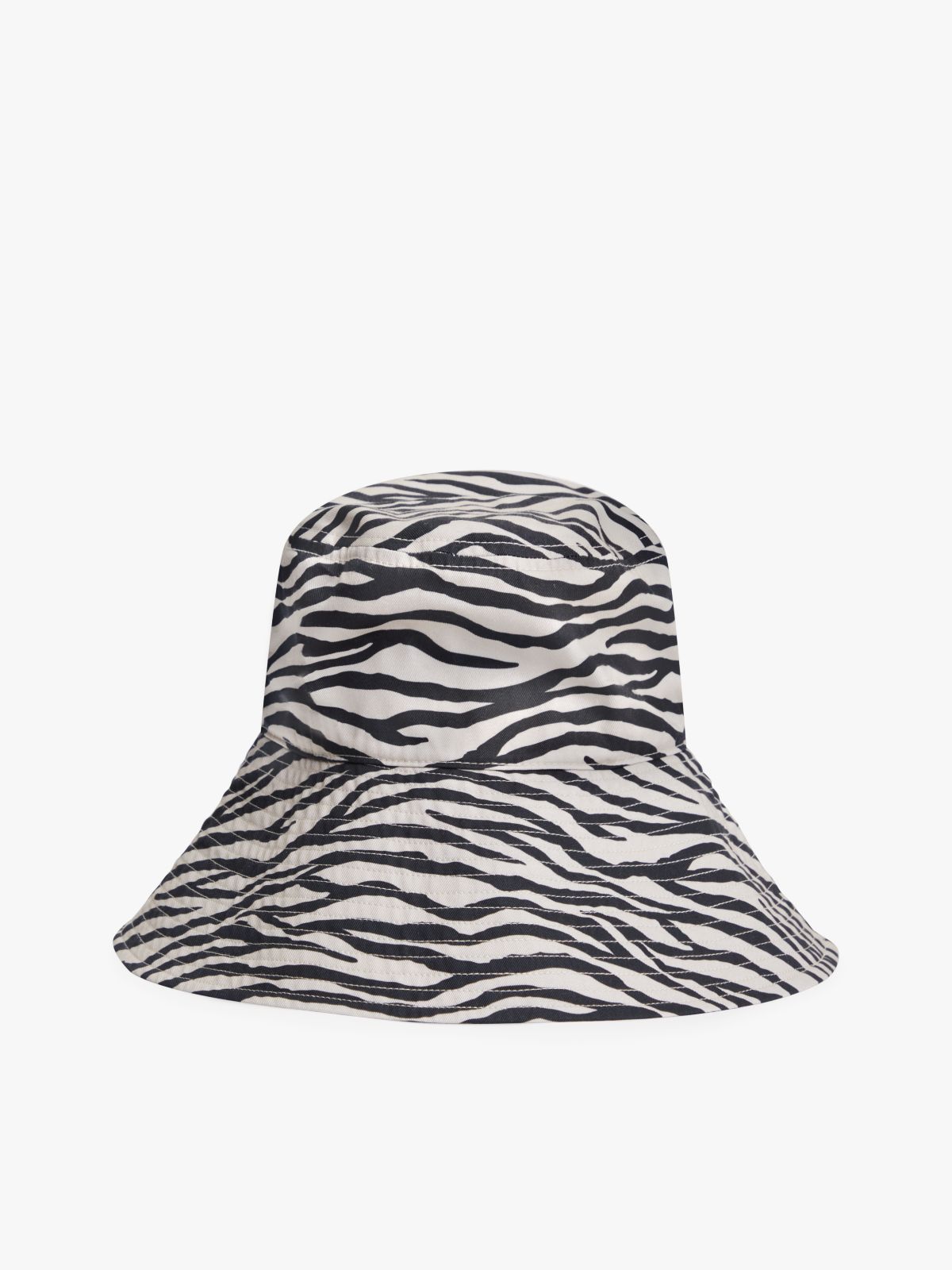 Zebra Print Logo Plaque Bucket Hat — Multi
