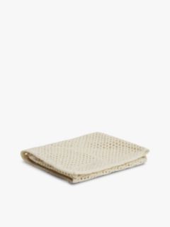 Logo Embroidery Woven Bandana — Beige 3