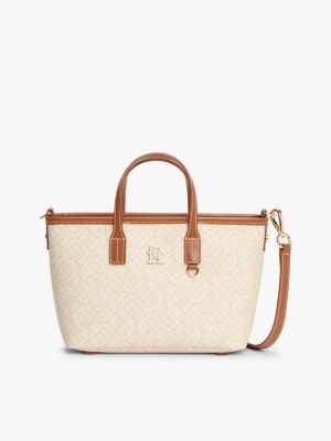 beige th monoplay crossbody-tote-bag für damen - tommy hilfiger