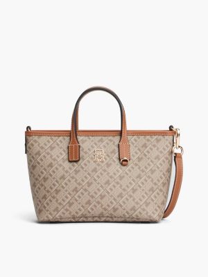 khaki th monoplay crossbody tote bag for women tommy hilfiger